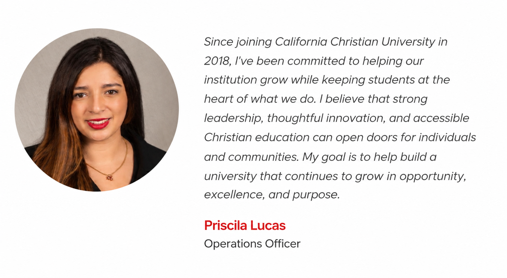 Priscila Lucas University Profile