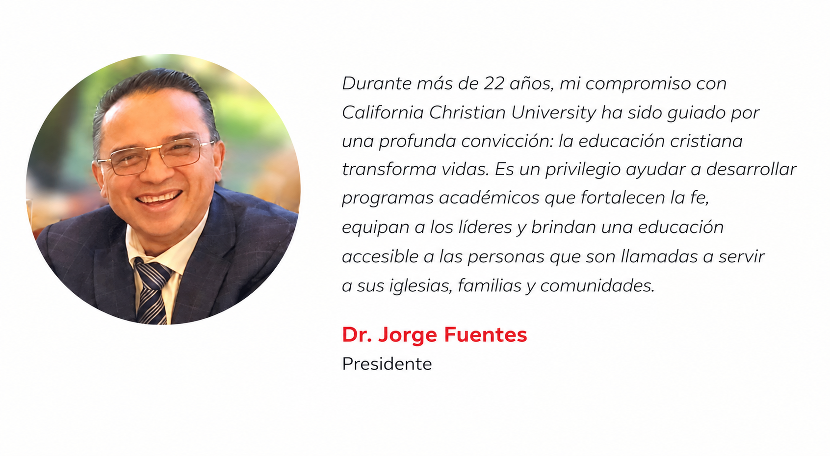 Professional Spanish Testimonial Card
